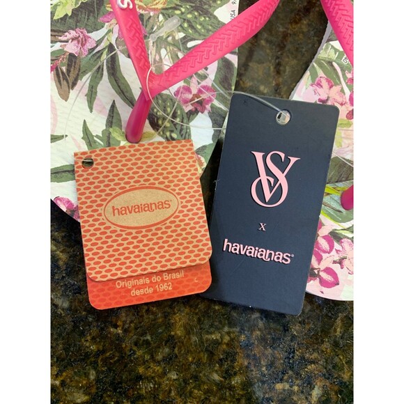 Victoria’s Secret Havaianas Collab Limited Edition Size 9/10 NWT White/Pink Flux - Picture 8 of 8